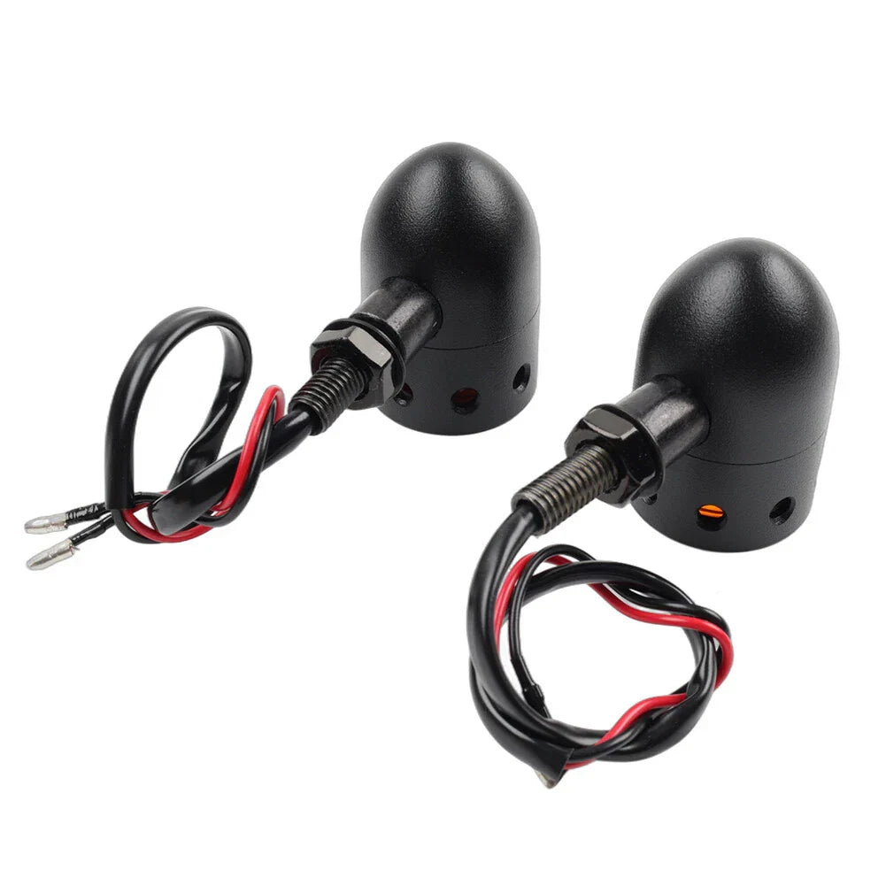11 LEDs Black Retro Motor Turn Signal Lights for Universal