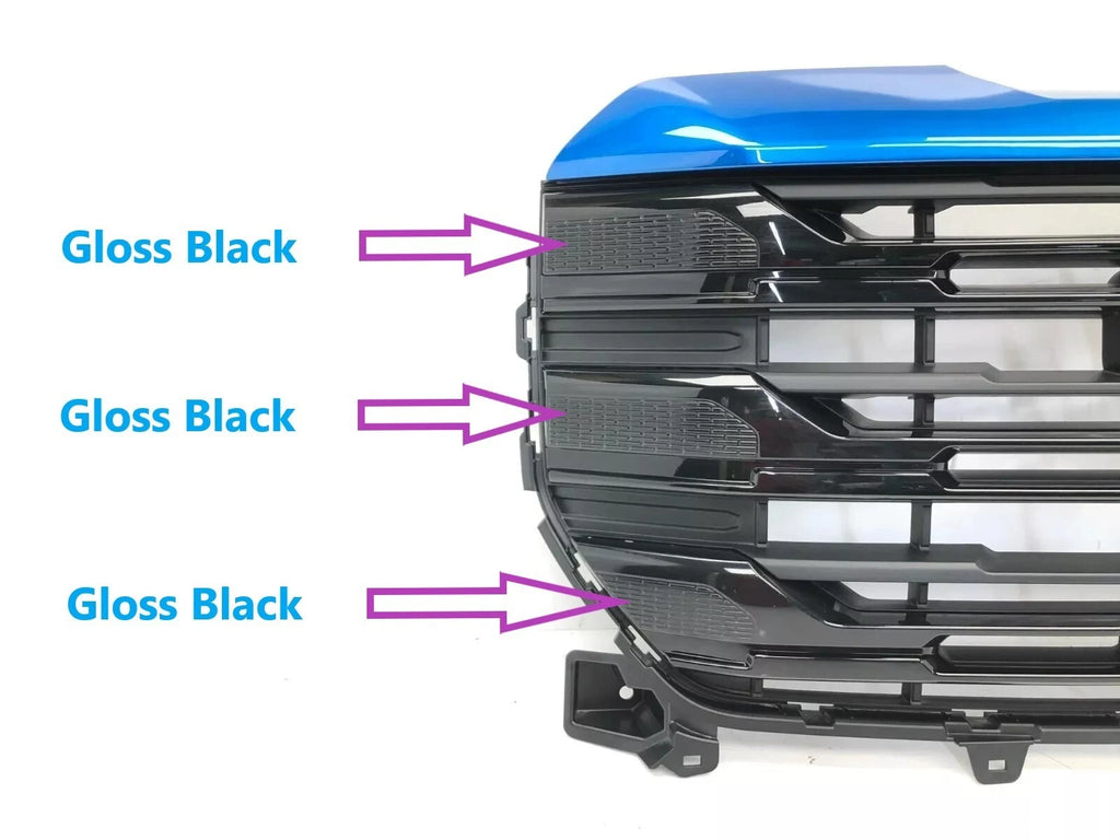 Front Upper Bumper Grille for GMC Sierra 1500 (2022–2024) Dynamic Blue MET 41