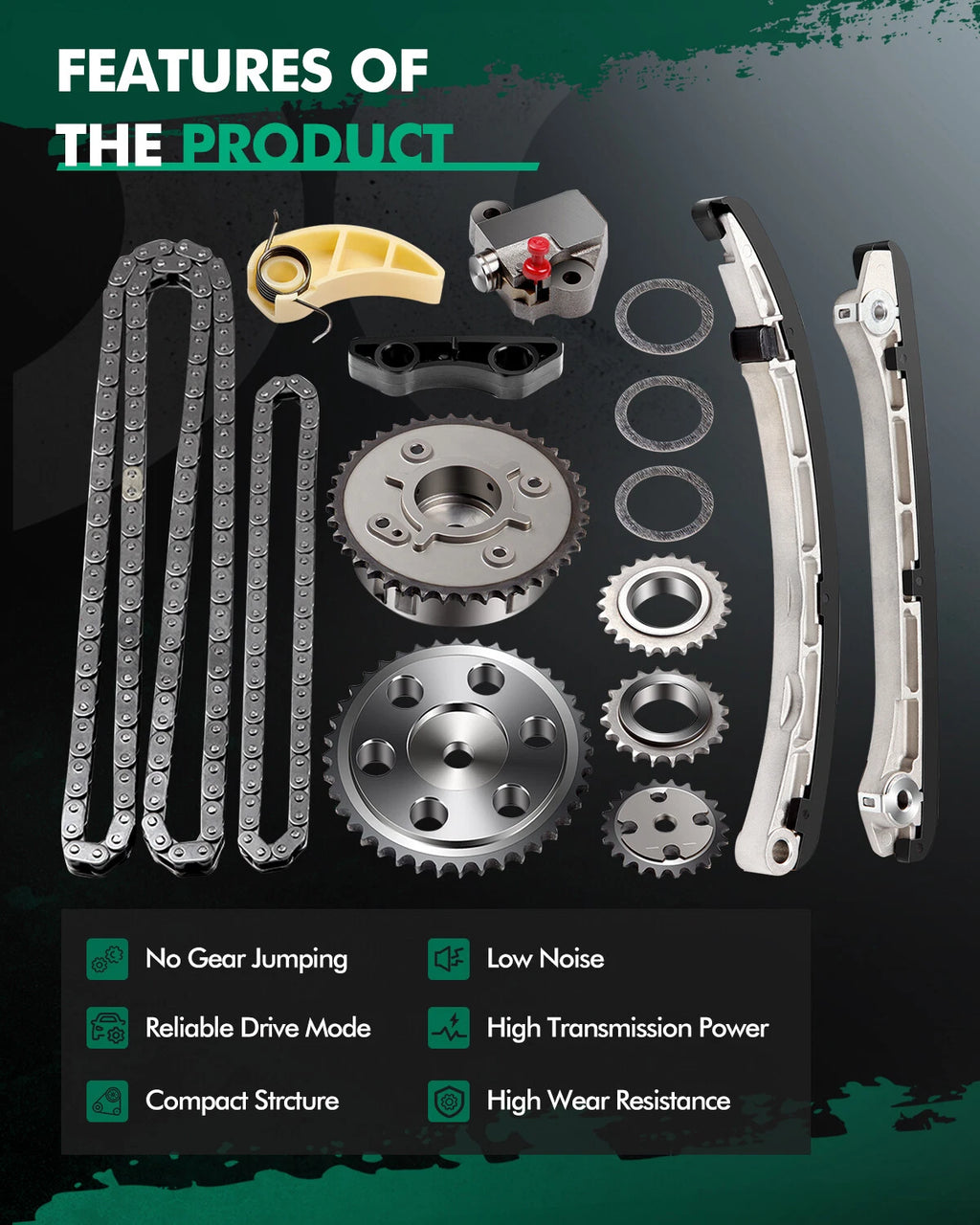 Timing Chain Kit for Mazda 3 6 CX-7 2.3L L4 Turbo (2007–2013)