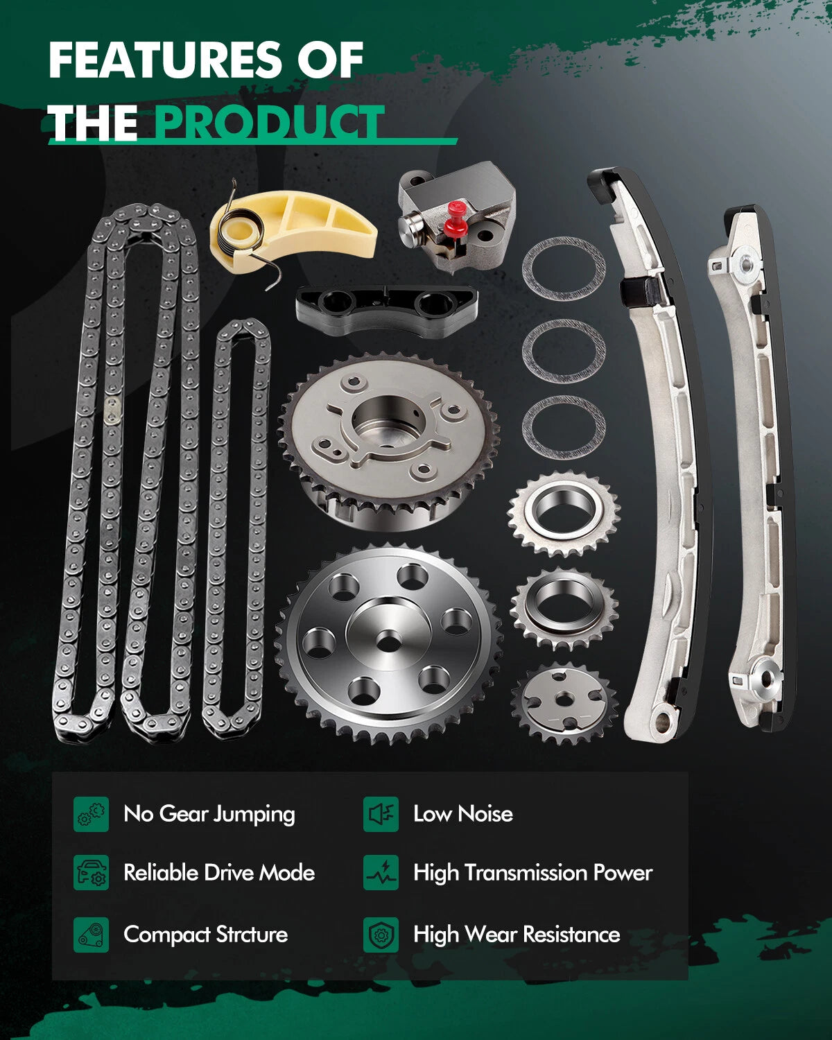 Timing Chain Kit for Mazda 3 6 CX-7 2.3L L4 Turbo (2007–2013)