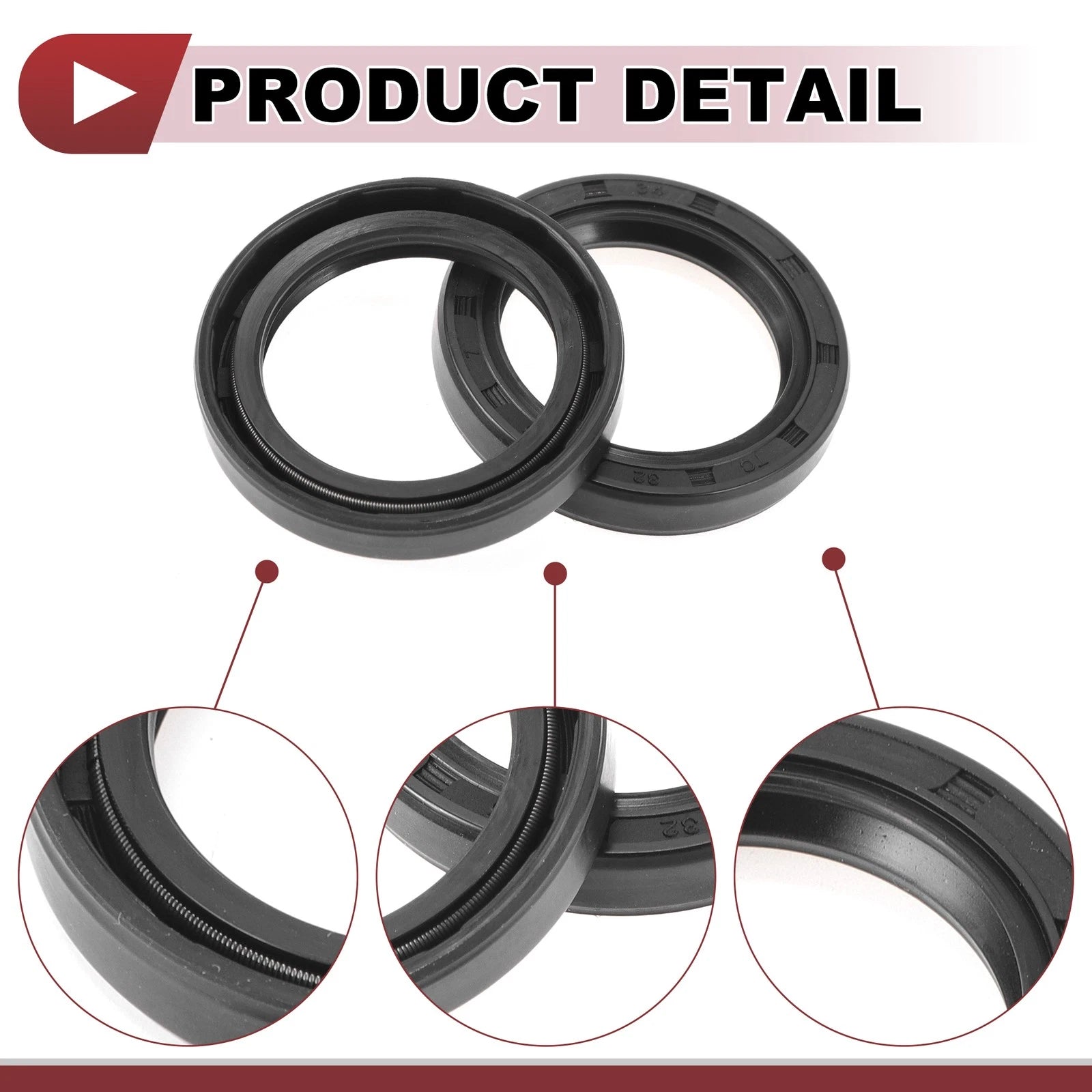 Set of 5 Rotary Shaft Oil Seals for Various Models (32x45x7mm, Nitrile)