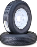 2 Free Country Trailer Tire Rim ST235/85R16 12-Ply 8 Lug White Spoke