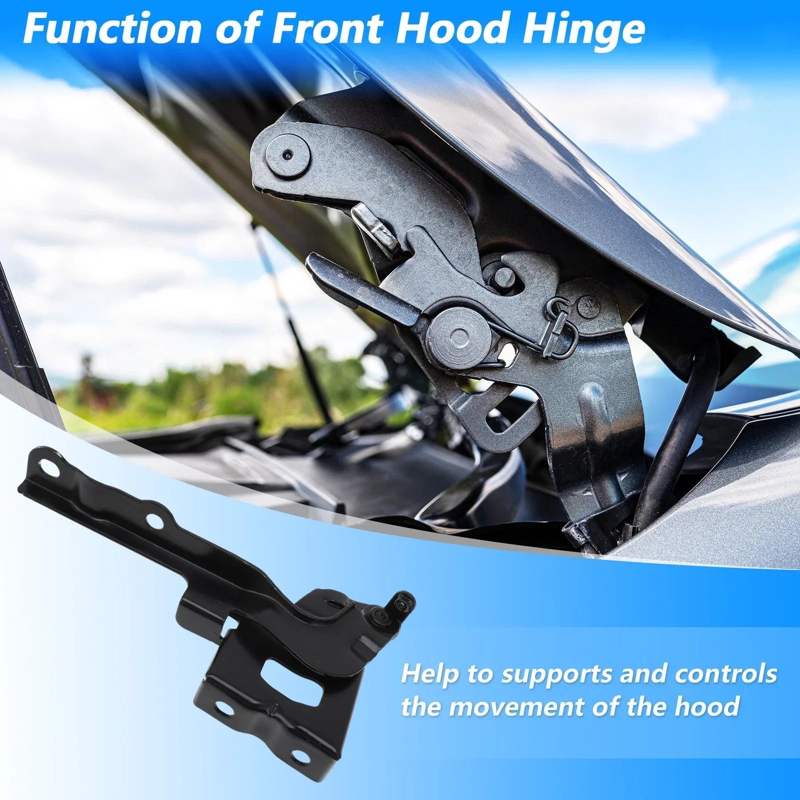 Hood Hinge for Hyundai Tucson 2010-2015 (2 x LH RH)