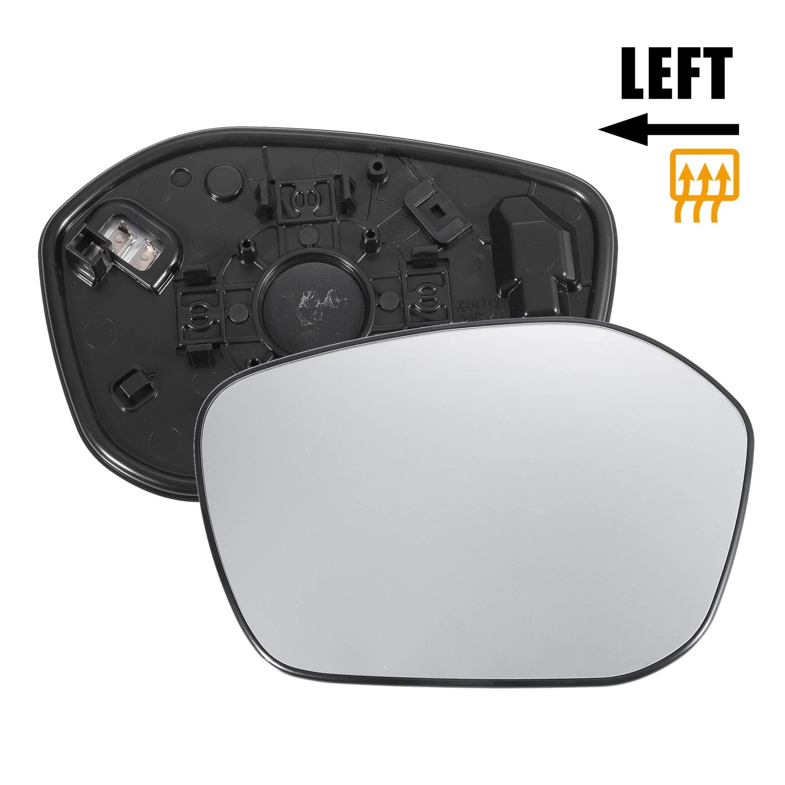 Left Side Heated White Mirror Glass for Honda Civic (2022–2024)