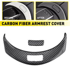 Carbon Fiber Console Armrest Button Trim for Mercedes Benz C350e (2015–2020)