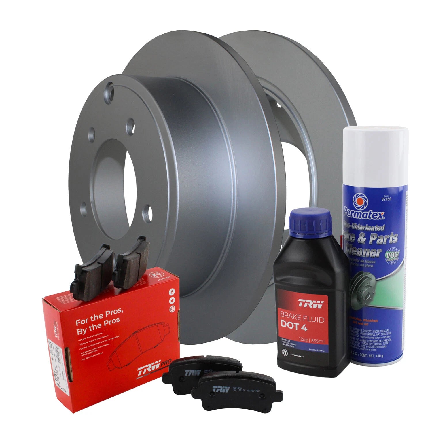 Rear Brake Kit 262mm Rotors TRW Ceramic Pads for Chrysler Dodge Jeep Mitsubishi