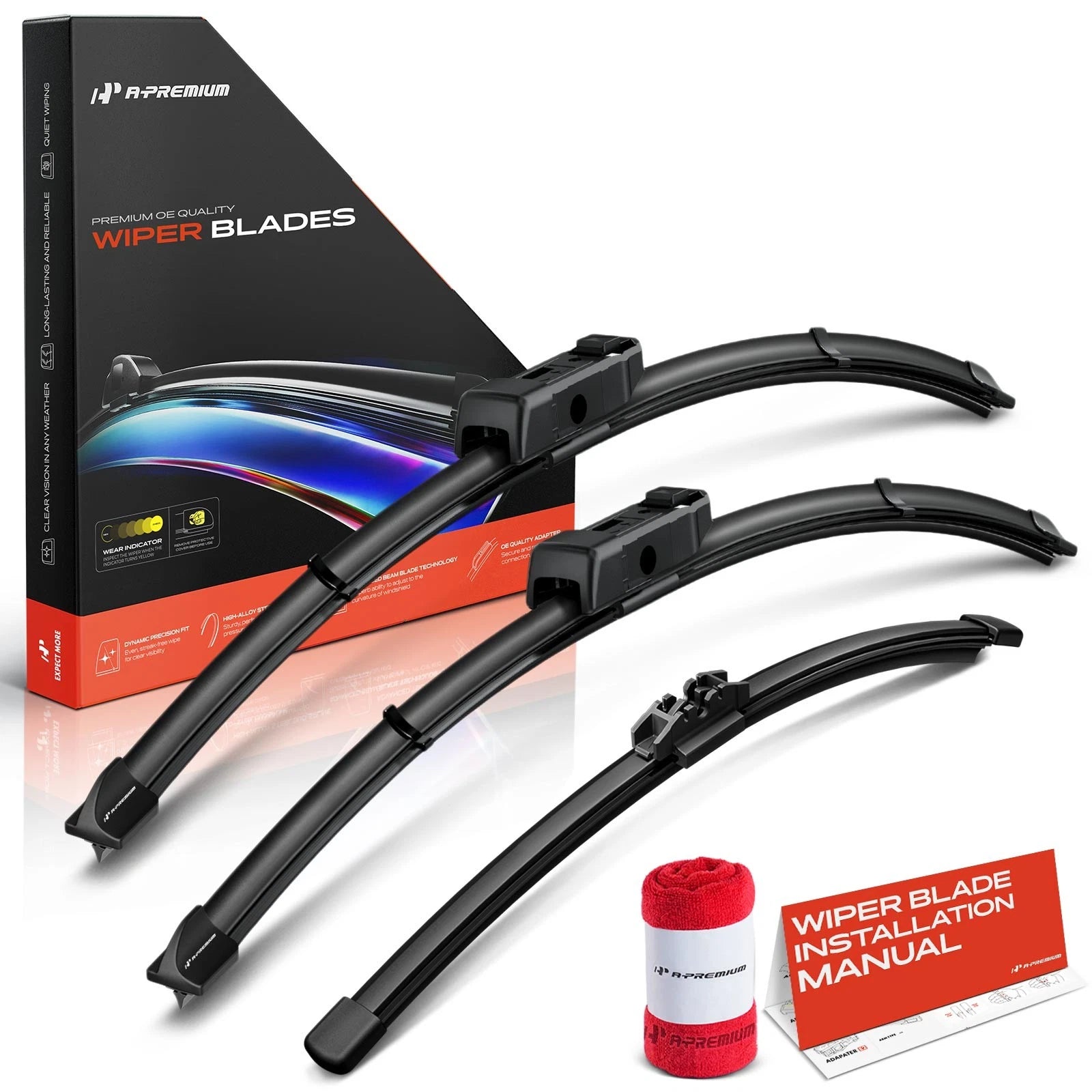 Set of 3 Windshield Wiper Blades for Honda Civic (2022–2024)