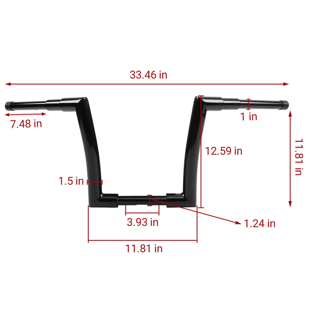 12" Rise Ape Hanger Handlebar for Harley