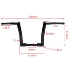 12" Rise Ape Hanger Handlebar for Harley