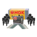 Set of 10 NGK Ignition Coils & V-Power Spark Plugs for Ford 6.8L V10