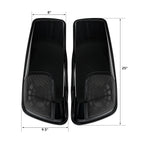 Black Hard Saddlebags Lids with Speaker Cutouts for Harley Street Glide (2014–2023)