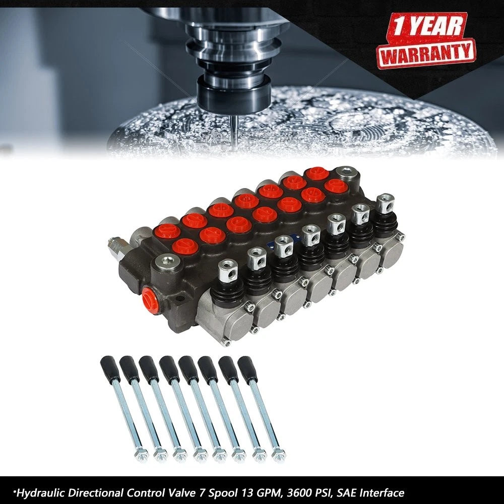7 Spool Hydraulic Directional Control Valve 13 GPM for Make Model