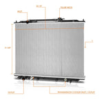 Aluminum Cooling Radiator DPI-2830 for Honda Ridgeline (2006–2008)