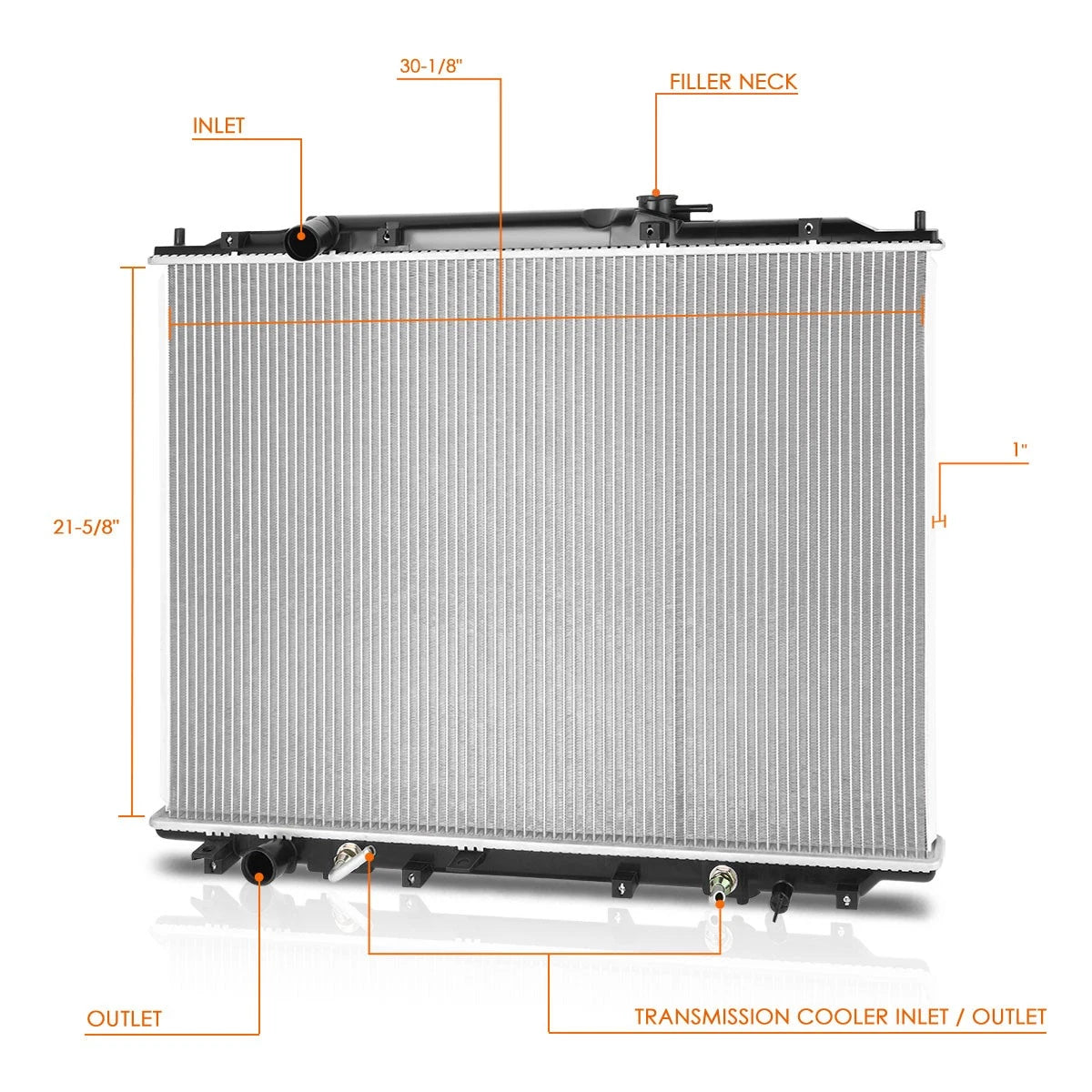 Aluminum Cooling Radiator DPI-2830 for Honda Ridgeline (2006–2008)