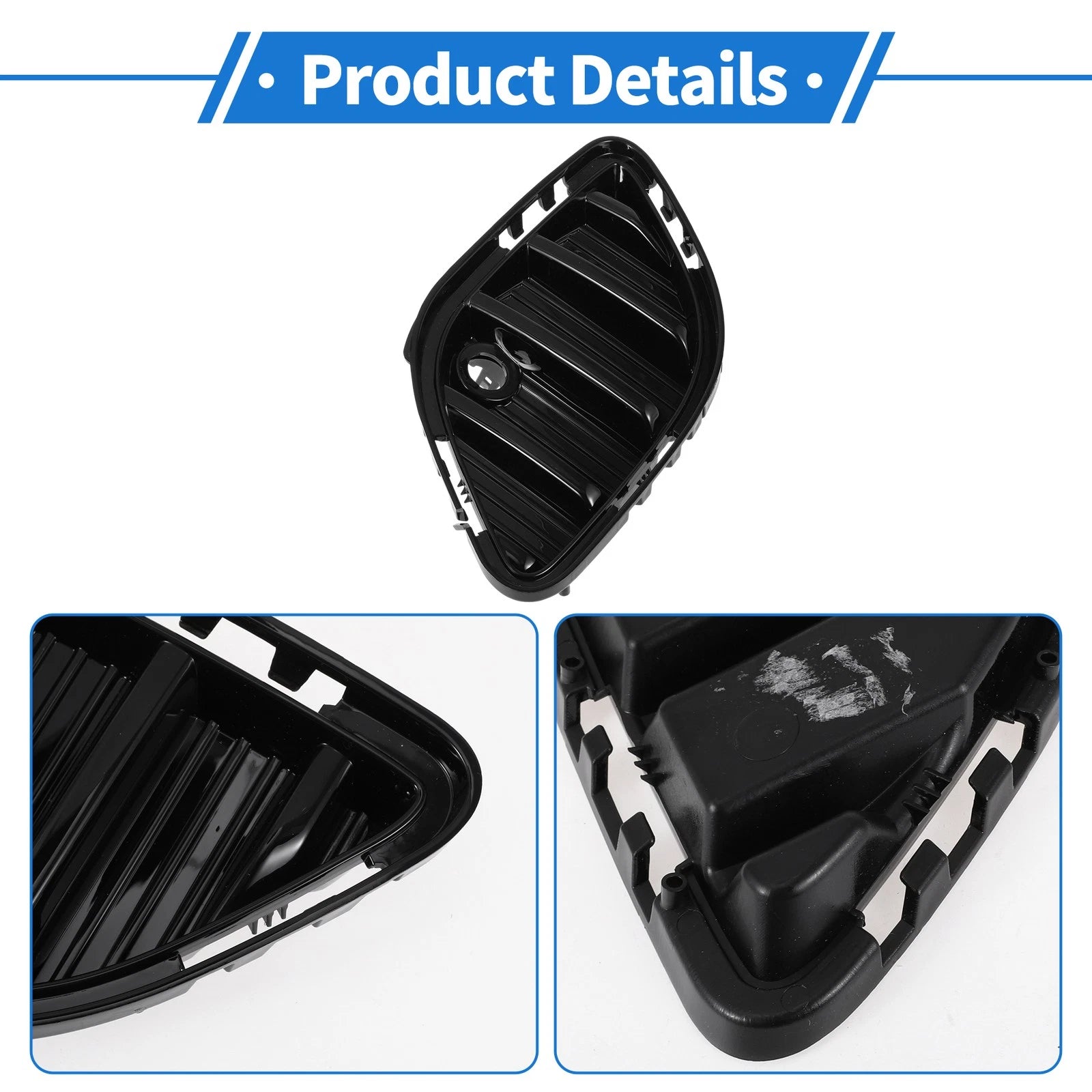 1 Pc Fog Light Grill for Buick Envision (2021–2023) No. 84934332 Black