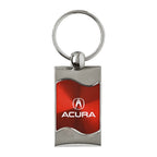 Red Rectangular Wave Keychain - Officially Licensed for Acura
