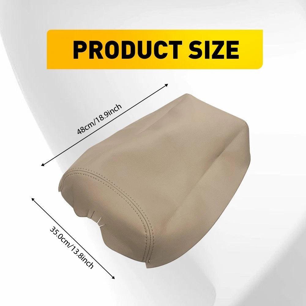 Leather Center Console Armrest Cover Pad for Lexus LS460 (2007–2016) Beige