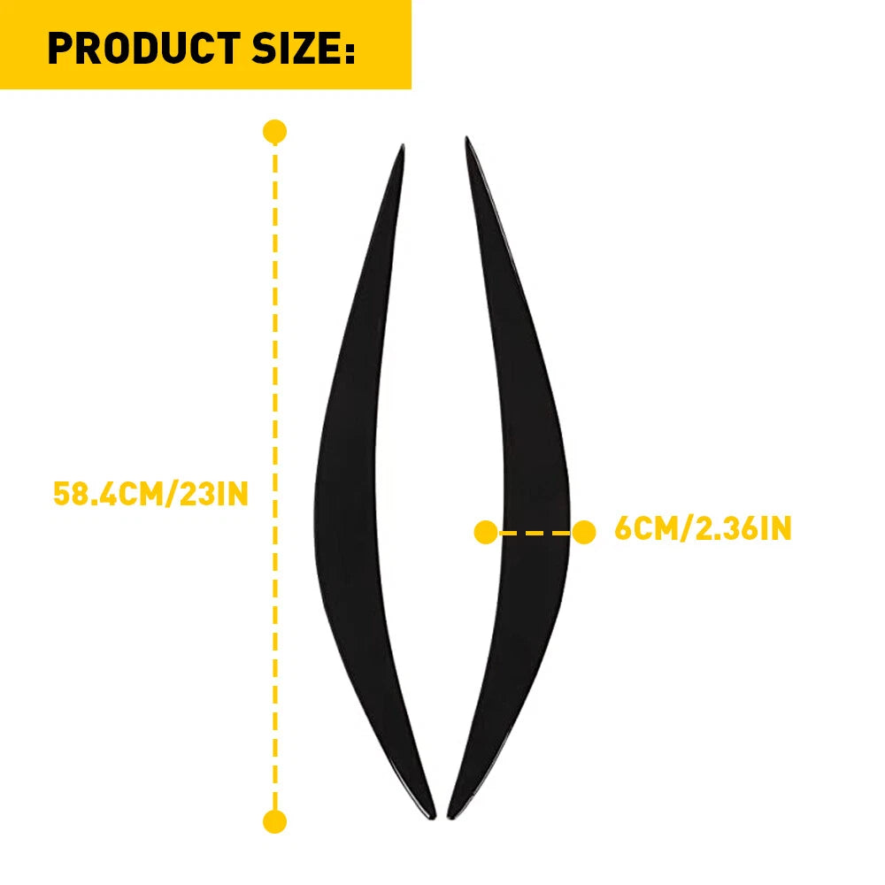 Headlight Eyebrow Trim Cover for Infiniti Q50 (2014–2023) Glossy Black
