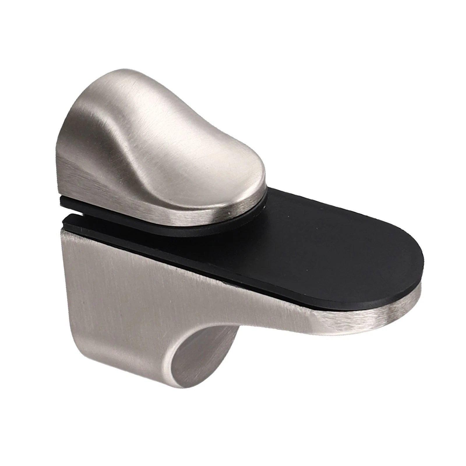 Set of 4 Polished Chrome Glass Shelf Support Brackets for Adjustable Glass
