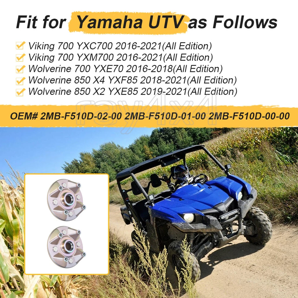 2X Front/Rear Wheel Hubs for Yamaha YXC700 YXM700 Viking VI (2016–2021)