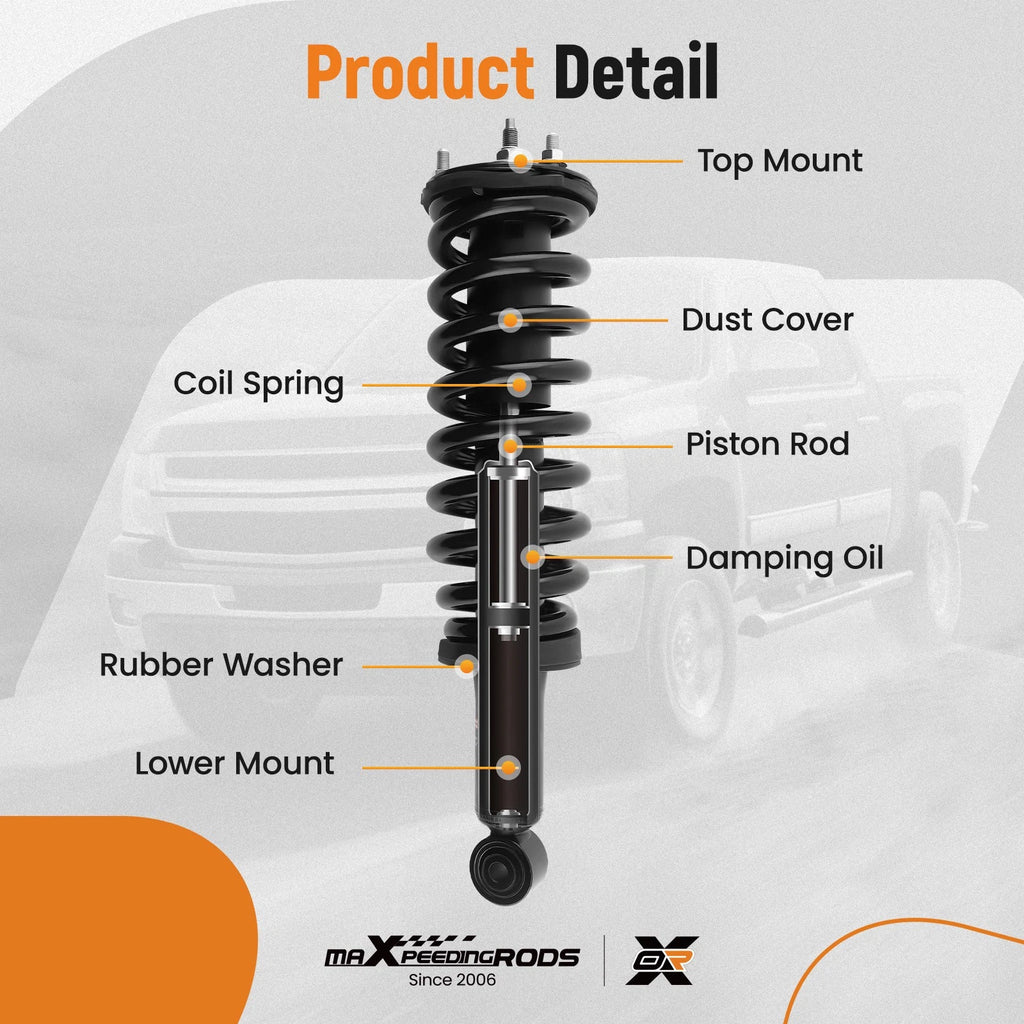 Front Struts w/ Coil Spring Assembly for Toyota Sequoia (2001–2007) 171348