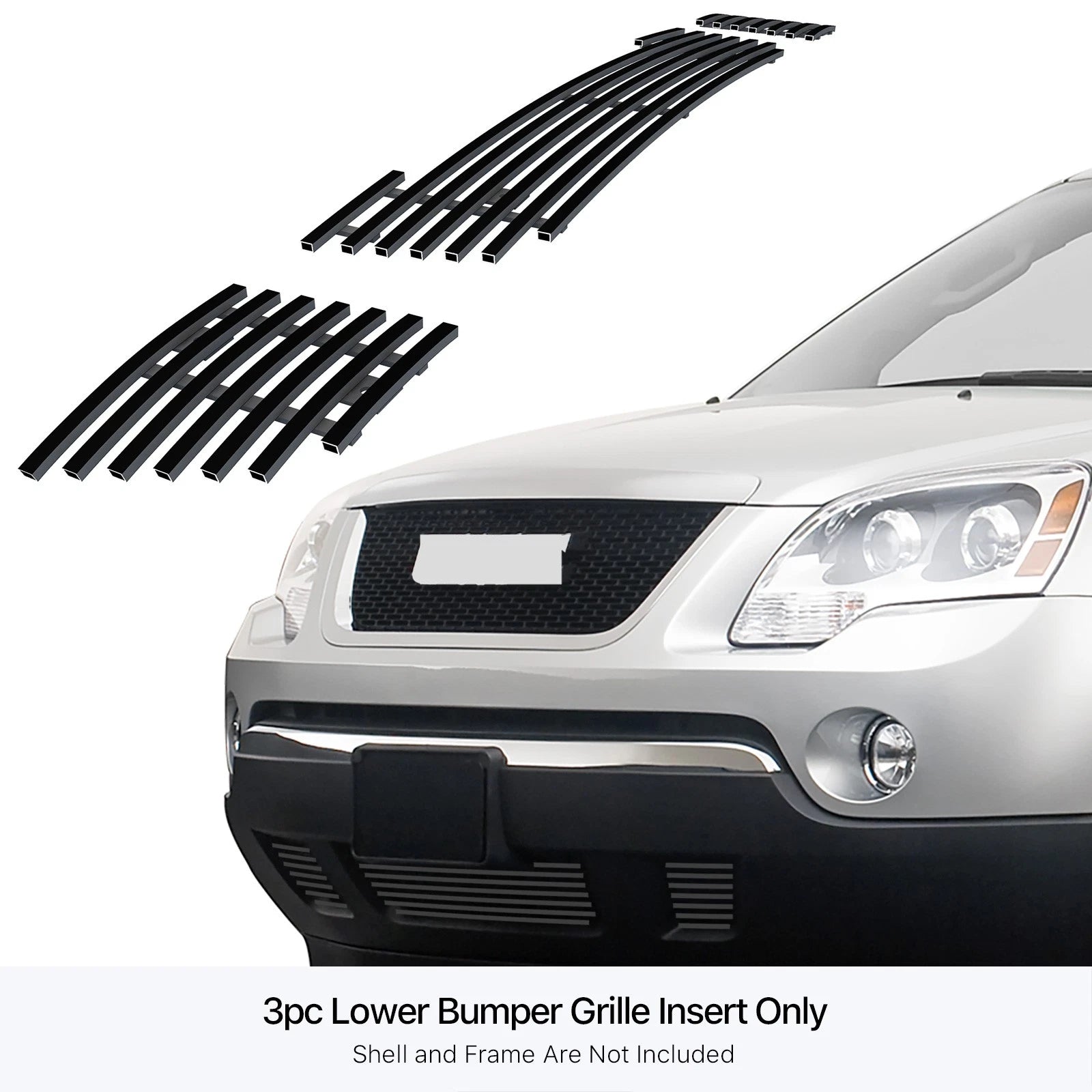 Stainless Steel Black Billet Grille Insert for GMC Acadia (2007-2012)