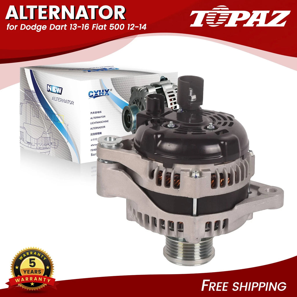 Alternator for Dodge Dart, Fiat 500 (2012–2016) 1.4L 140A 5 Groove
