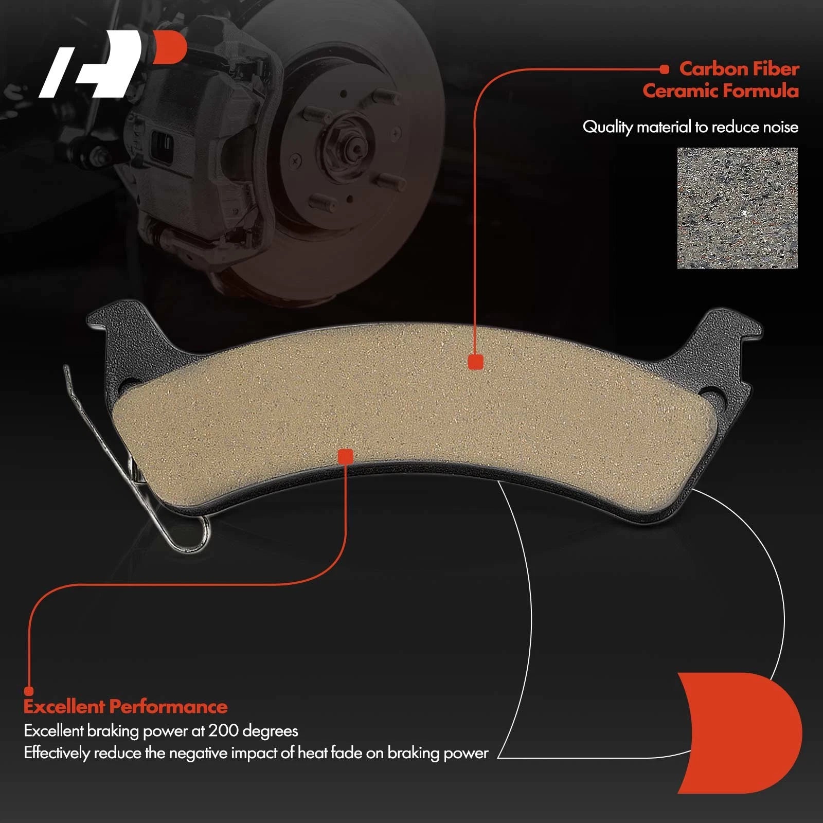 Set of 4 Rear Ceramic Brake Pads for Ford Windstar (1995–2003)