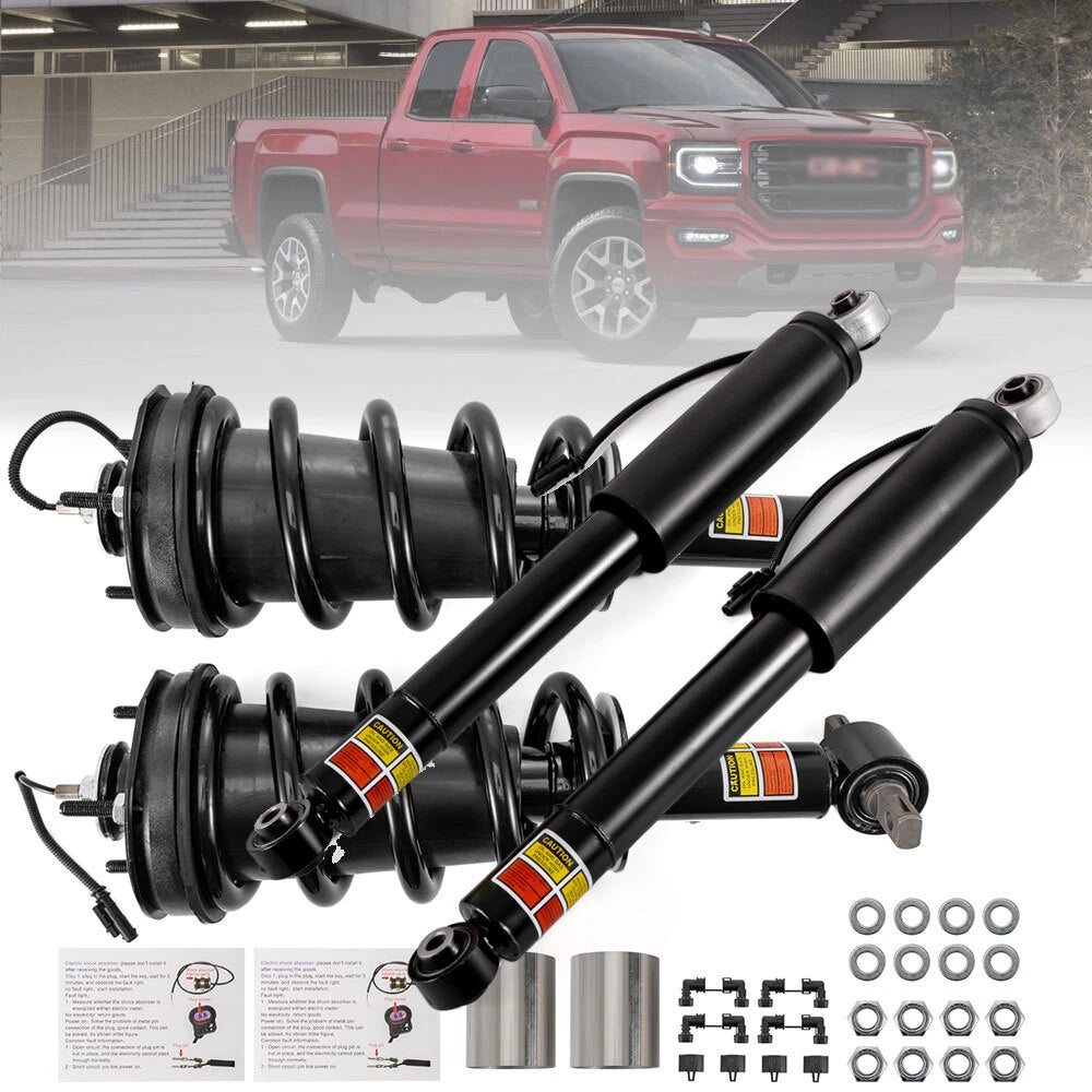 Set of 2 Front Rear Shock Absorbers for GMC Sierra 1500 Denali (2015–2018)