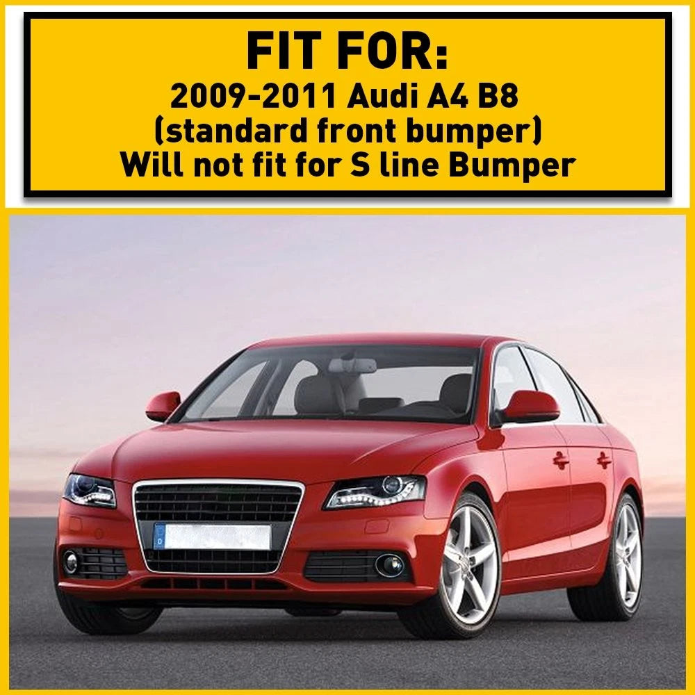 4X Fog Light Lamp Mesh Grille for Audi A4 B8 (2008–2016) 8KD807682