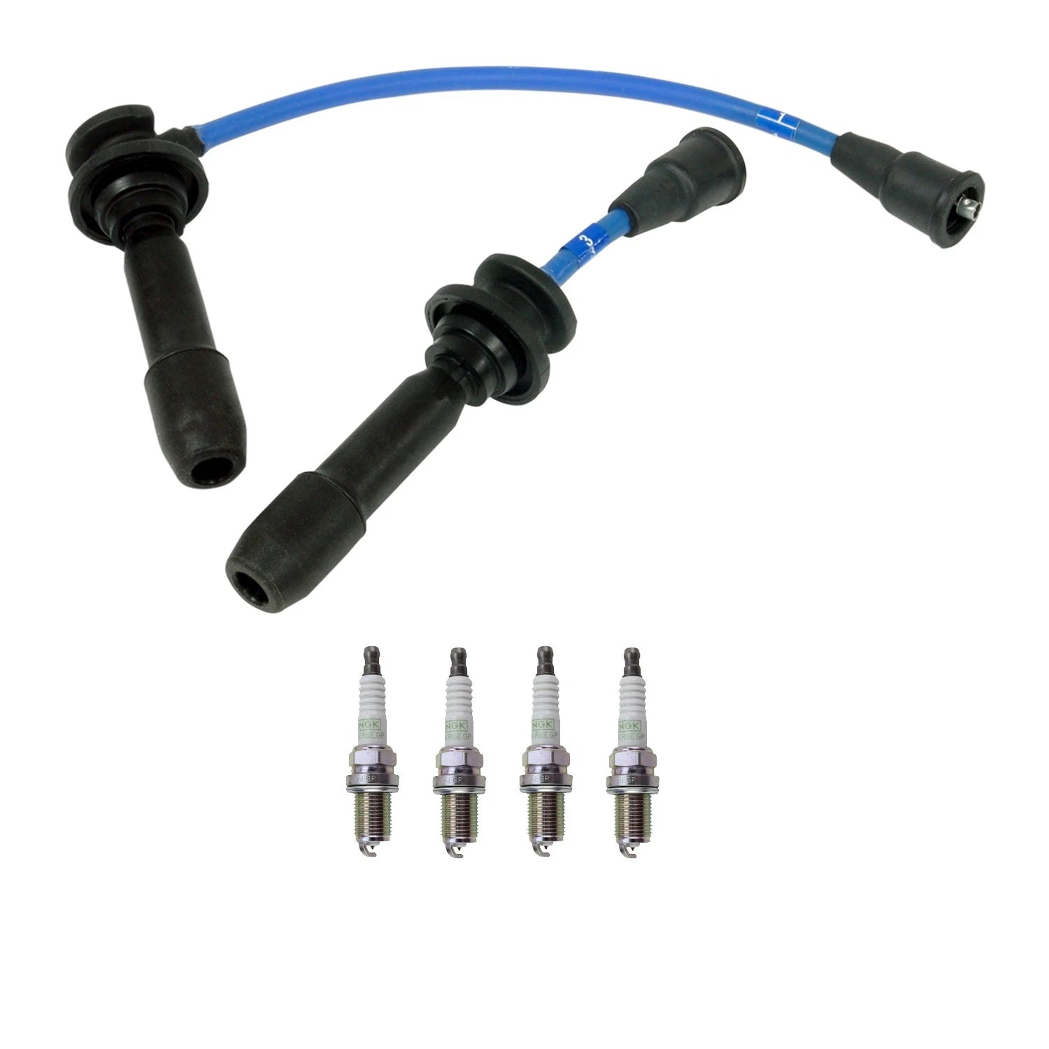 NGK 7mm Wire Set 4 Platinum Spark Plug Kit for Kia Sportage (1995–2002)