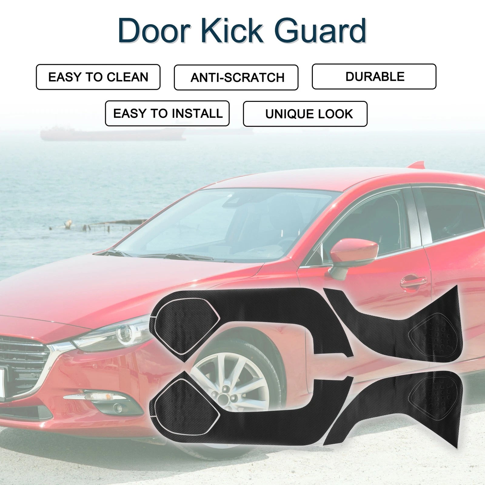 Door Kick Guard for Mazda 3 Axela (2017–2019) Front Rear Driver Passenger