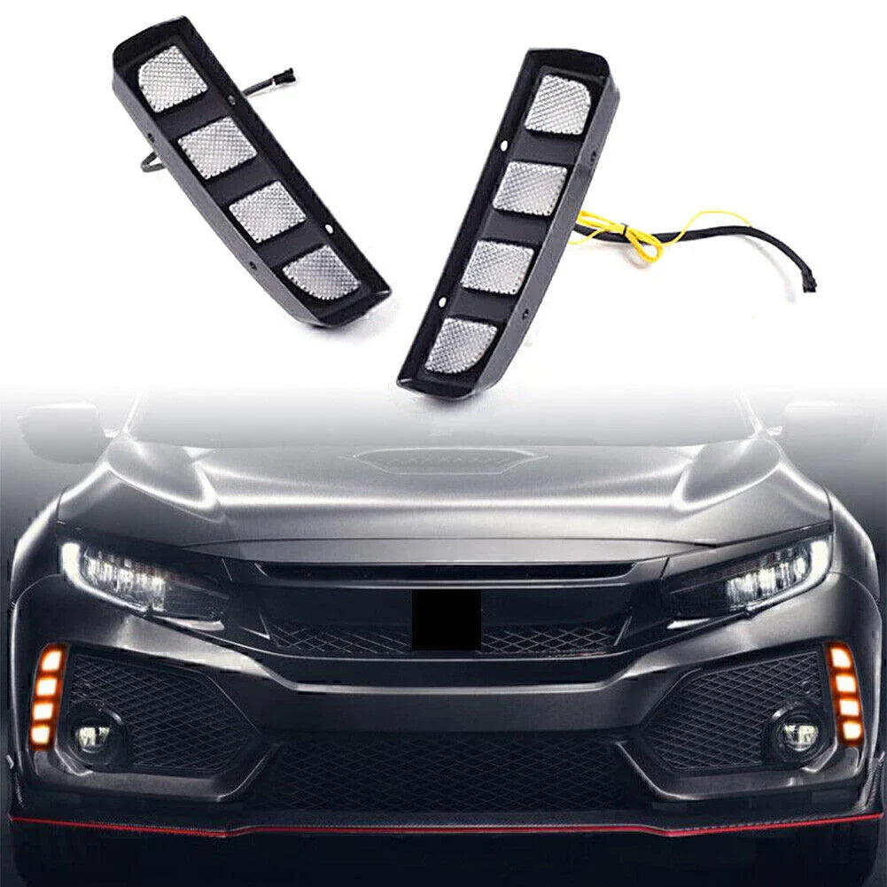 Fog Light Set for Honda Civic TYPE R 2016-2019 LED Daytime Running Lights