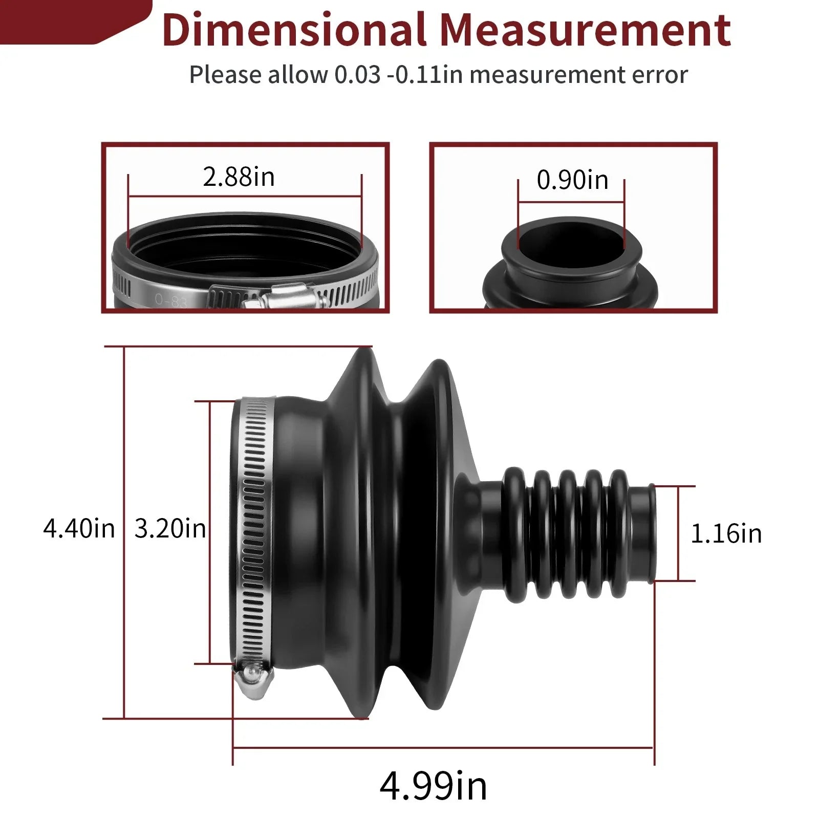 Drive Shaft Universal Boot for Suzuki QuadRunner 250 LT4WD (1987-1998)