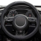 Steering Wheel Cover for Most Vehicles (38cm, Synthetic Leather, Non-Slip Grip)