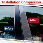 6 x Carbon Fiber Window Pillar Posts Door Trim Cover for Buick Lacrosse (2006–2008)