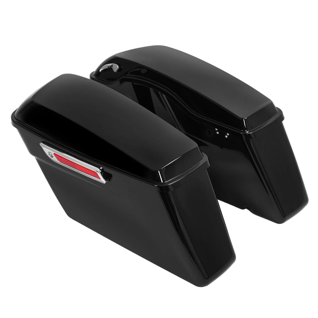 Saddle Bags for Harley Touring Dyna Softail (2014–2023) Vivid Black