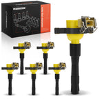 6X Yellow Ignition Coil Pack for BMW E46 320i 330i X5 Z3 M3 (1998–2006)