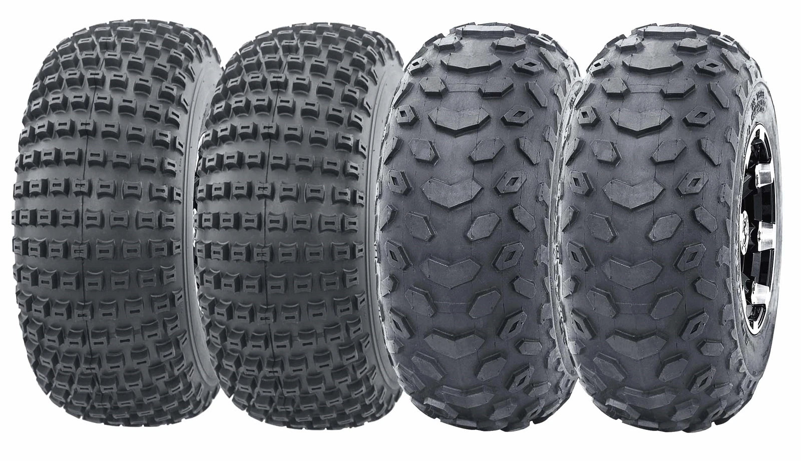 Set of 4 WANDA ATV Tires 20x7-8 & 19x7-8 4PR for ATV