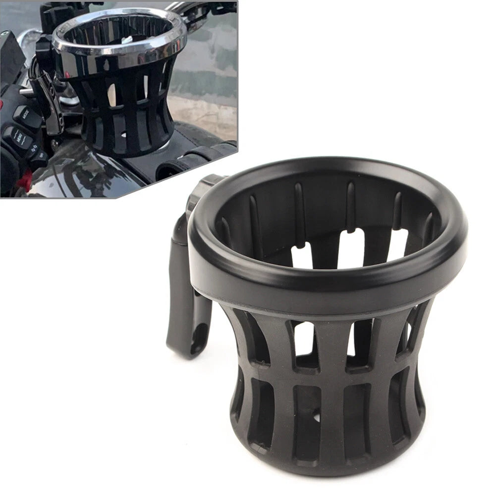 Cup Holder with Mesh Basket for Harley Motorcycle (Universal Fit)