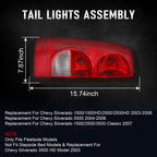 2X Red Tail Lights for Chevy Silverado 1500 2500 3500 HD (2003-2006)