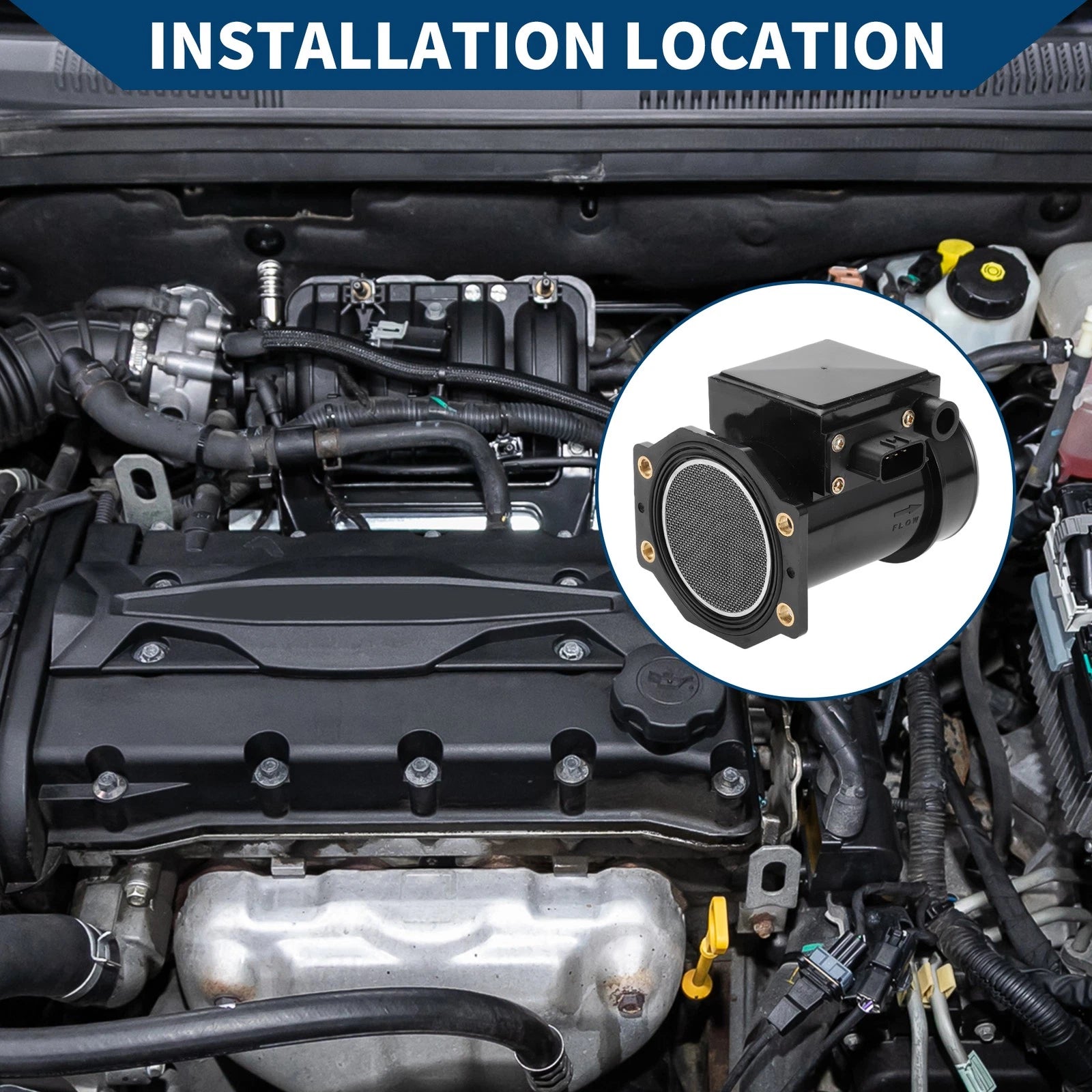 Mass Air Flow Sensor Assembly for Nissan Sentra L4 1.6L (1995–1999) No.226800M605