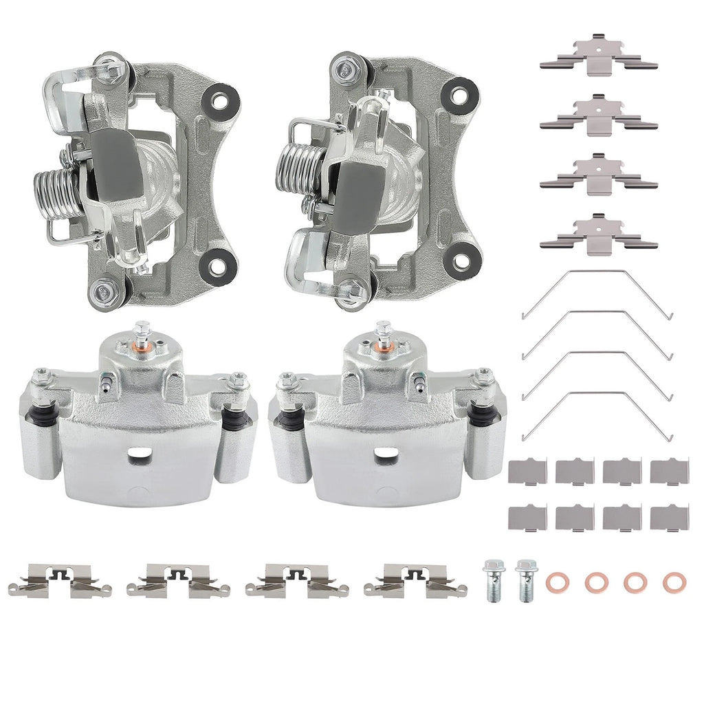 2 Sets Front Rear Disc Brake Calipers for Mazda 6 (2006–2013) Ford Fusion (2006–2012)