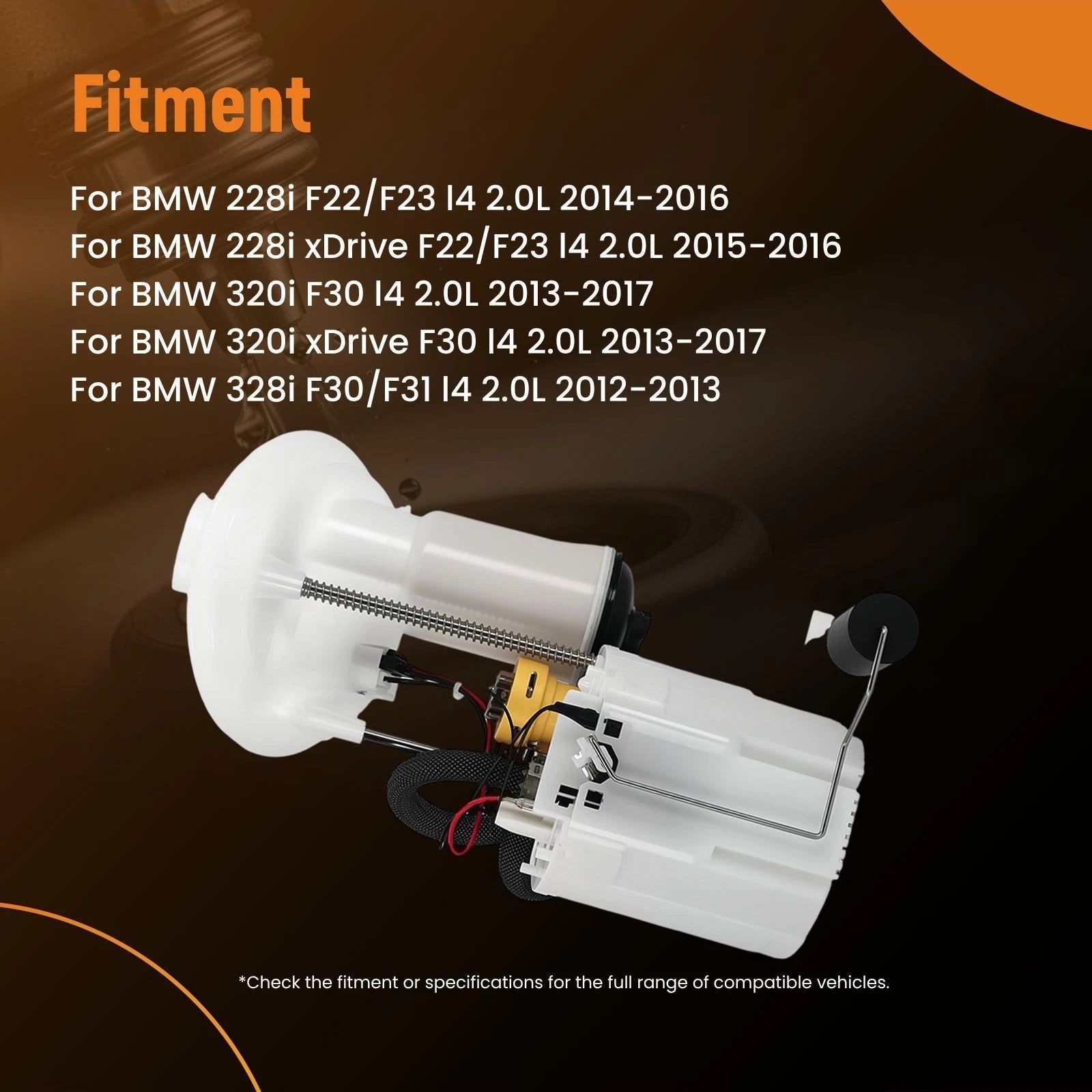 Fuel Pump Module Assembly for BMW F22 F23 F30 228i 328i 428i 435i (2012–2019)
