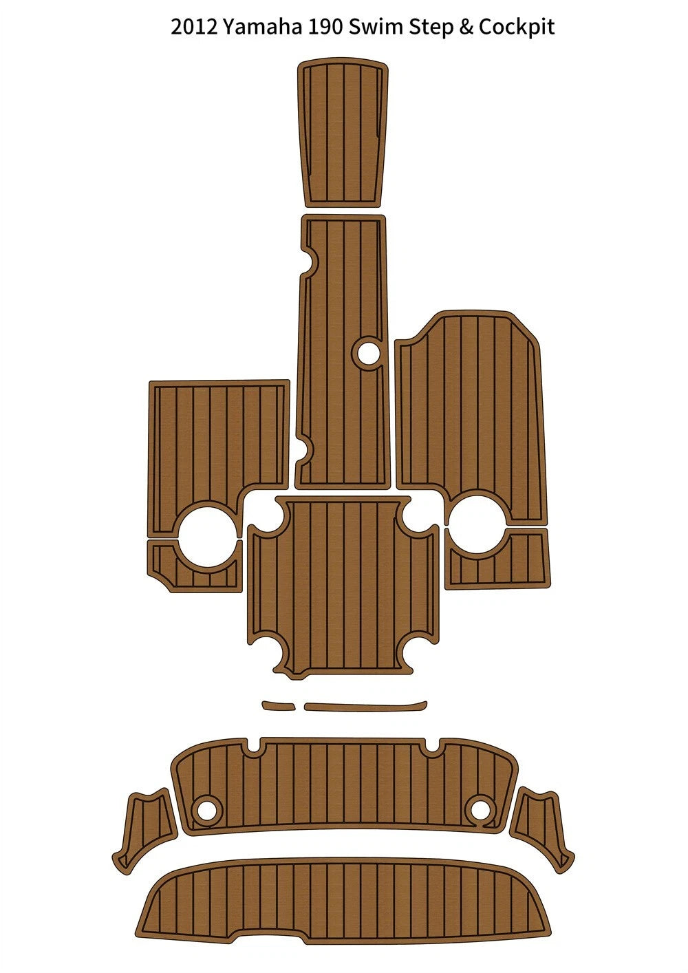 EVA Foam Faux Teak Deck Flooring for Yamaha 190 (2012)