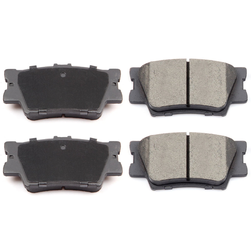 Set of 2 Slotted Rear Brake Rotors with Ceramic Pads for Toyota Avalon