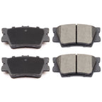 Set of 2 Slotted Rear Brake Rotors with Ceramic Pads for Toyota Avalon