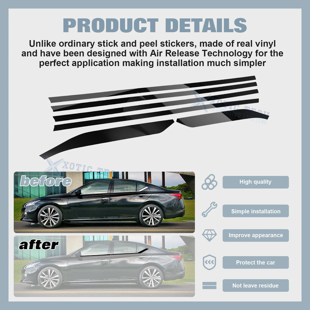 Blackout Window Cover Decal for Nissan Altima (2019-2025)