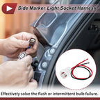 Set of 2 Side Marker Light Socket Wiring for Toyota Camry  No.90980-11156