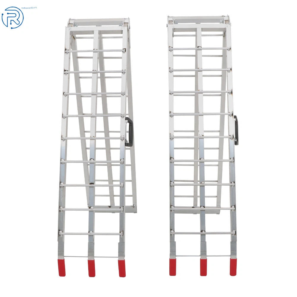 2X 7.5' Aluminum Folding Loading Ramps for ATV UTV Truck Motorcycle